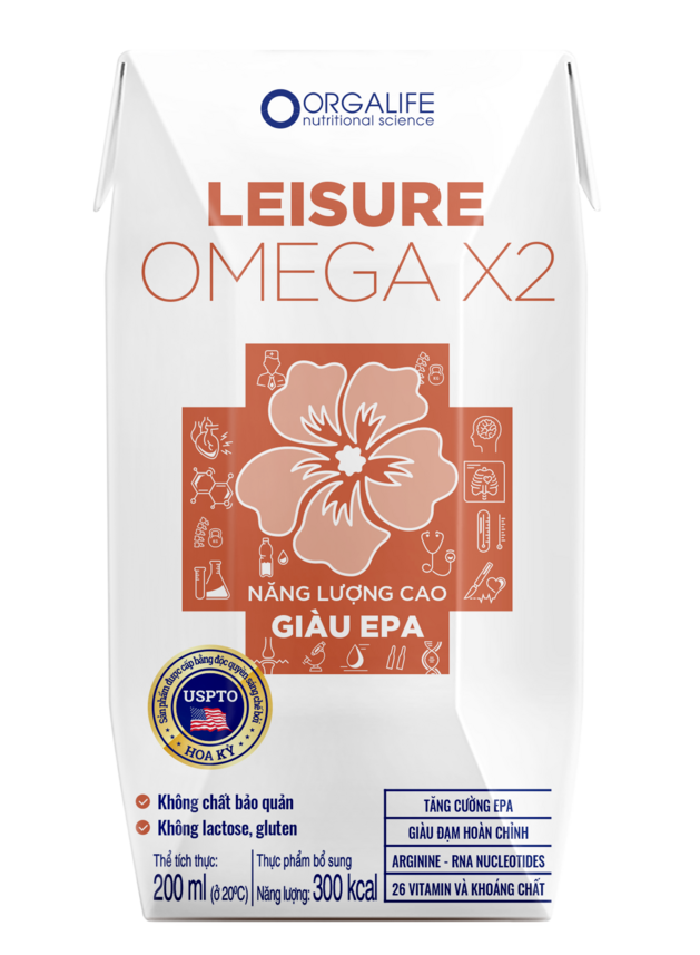 Leisure Omega X2 200ml - Soup Uống Dinh Dưỡng Công Thức Cao Năng Lượng, Giàu EPA