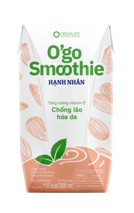 O'go Smoothie Hạnh Nhân 200ml - Sinh Tố Siêu Tiện Lợi Chắc Dáng Sáng Da