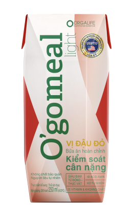 O'gomeal Vị Đậu Đỏ 250ml - Soup Uống Dinh Dưỡng Công Thức Kiểm Soát Cân Nặng 