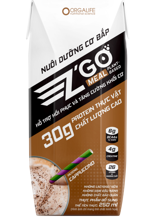 Z'go Meal Plant-Based 250ml - Bữa Ăn Cao Đạm Thủy Phân Giúp Phục Hồi & Xây Dựng Cơ Bắp Sau Tập Luyện