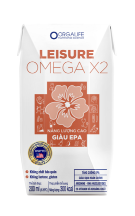 Leisure Omega X2 200ml - Soup Uống Dinh Dưỡng Công Thức Cao Năng Lượng, Giàu EPA