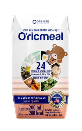 O'ricmeal 200ml - Soup Sữa Dinh Dưỡng Cho Trẻ Biếng Ăn - Lốc 3 hộp