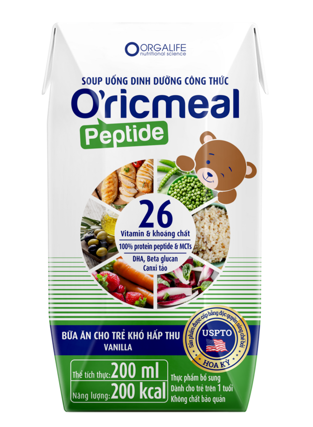 O'ricmeal Peptide 200ml - Soup Uống Dinh Dưỡng Công Thức Cho Trẻ Kém Hấp Thu